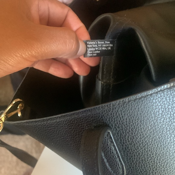 Victoria's Secret Black Trapezoidal Tote.used in good condition. - Picture 5 of 9